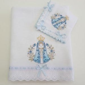 KIT TOALHA FRALDA+FRALDA DE BOCA NOSSA SENHORA